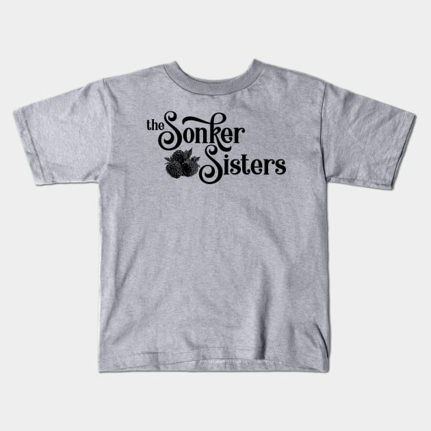 Sonker Sisters Black Kids T-Shirt by Sara Howard